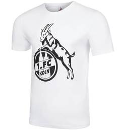 1. FC Köln T-Shirt „Basic weiß schwarz Gr. 4XL von 1. FC Köln