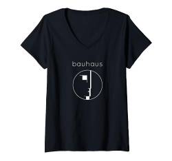 100 Jahre Bauhaus Design Schule - Bauhaus Logo T-Shirt mit V-Ausschnitt von 100 Jahre Bauhaus Design - Weimar, Dessau, Berlin