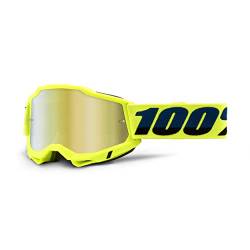 100% Accuri 2 Goggle, Erwachsene, Gelb mit Spiegel Gold Linse von 100%