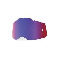 100% Unisex-Adult Racecraft/Accuri/Strata Replacement Sunglass Lenses, Spiegel Rot/Blau, Erwachsene von 100%