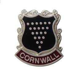 Flagge von Cornwall Cornish Duke Schwarz/Wappen Pin Pins Anstecker von 1000 Flags