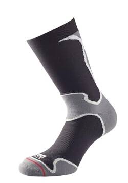 1000 Mile Unisex Fusion Socken 2029 – M (6–8 Zoll) Herren, schwarz/grau, M von 1000 Mile