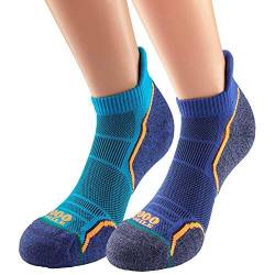 1000 Mile Unisex Run Socklet-Twin Pk King/Ny2263h M NY2263H Socken für Herren, Größe 39-42, 2 Stück, Kingfisher/Navy von 1000 Mile
