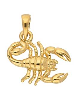 1001 JEWELS Damen Gold Schmuck 585 Gold Sternzeichen Anhänger Skorpion von 1001 JEWELS