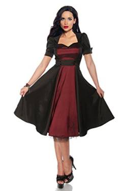 Petticoat Rockabilly Kleid schwarz burgund Größe: S von 1001-kleine-Sachen