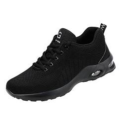 107 Damenschuhe 39 Schwarz Stiefelette Schuhe Frauen für Männer Zehen Kissen Schuhe Arbeit Hemden Air Steel Damenschuhe Winter Sneaker Damen (Black-c, 38) von 107