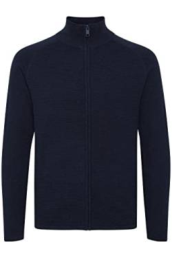 11 Project Balin Herren Strickjacke Cardigan Feinstrick mit hochabschließendem Kragen aus 100% Baumwolle, Größe:XXL, Farbe:Dress Blues Melange (1940241) von 11 Project