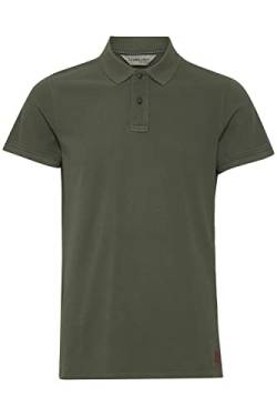 11 Project Illian Herren Poloshirt Polohemd T-Shirt mit Grandad-Ausschnitt aus 100% Baumwolle, Größe:M, Farbe:Olive Night (190515) von 11 Project