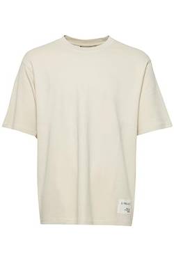 11 Project PRAndre Tee Herren T-Shirt Kurzarm Shirt Basic Hochwertige Baumwoll-Qualität Rundhalsausschnitt Überschnittene Schultern Oversize Fit, Größe:L, Farbe:Oatmeal (130401) von 11 Project