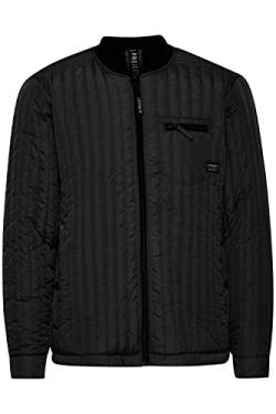 11 Project PRArik Herren Steppjacke Übergangsjacke Jacke leicht gefüttert mit Ripp-Kragen Regular Fit, Größe:L, Farbe:Black (194007) von 11 Project