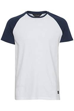 11 Project PRBo Herren T-Shirt Kurzarm Shirt im Baseball-Look mit Rundhals-Ausschnitt aus 100% Baumwolle, Größe:3XL, Farbe:White (110601) von 11 Project