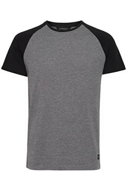 11 Project PRBo Herren T-Shirt Kurzarm Shirt im Baseball-Look mit Rundhals-Ausschnitt aus 100% Baumwolle, Größe:L, Farbe:Gray Melange (1840051) von 11 Project