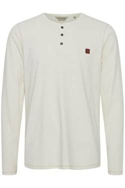 11 Project PRBonso Herren Longsleeve Langarmshirt Shirt mit Grandad-Ausschnitt aus 100% Baumwolle, Größe:XL, Farbe:Egret (110103) von 11 Project