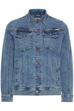 11 Project PRDennik Herren Jeansjacke Denim Übergangsjacke mit Umschlagkragen Regular Fit, Größe:L, Farbe:Denim Middle Blue (200291) von 11 Project