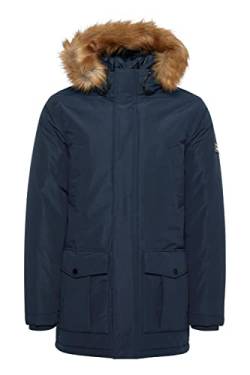 11 Project PRDuffin Herren Winterparka Parka Winterjacke mit hochabschließendem Kragen und abnehmbarem Kunstfell an der Kapuze, Größe:L, Farbe:Dress Blues (194024) von 11 Project