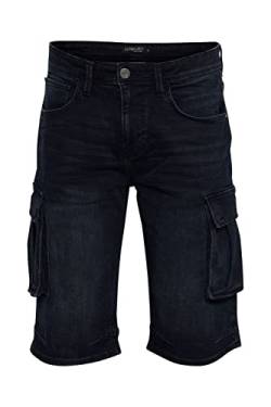11 Project PRNordin Herren Cargo Jeans Shorts Kurze Denim Hose mit Stretch Regular Fit, Größe:XL, Farbe:Denim Washed Black (201001) von 11 Project