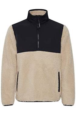 11 Project PRPiet Troyer Sweatshirt Herren Pullover Sweater mit Teddy Fell mit Stehkragen Regular Fit, Größe:3XL, Farbe:Oatmeal (130401) von 11 Project