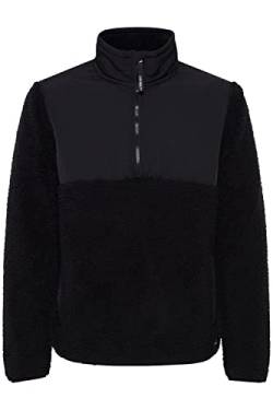 11 Project PRPiet Troyer Sweatshirt Herren Pullover Sweater mit Teddy Fell mit Stehkragen Regular Fit, Größe:L, Farbe:Black (194007) von 11 Project