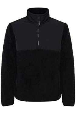 11 Project PRPiet Troyer Sweatshirt Herren Pullover Sweater mit Teddy Fell mit Stehkragen Regular Fit, Größe:M, Farbe:Black (194007) von 11 Project