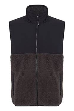 11 Project PRPietto Teddy Vest Herren Weste Fleece Outdoor Weste Teddyweste mit abgesetzten Brustbereich Stehkragen gefüttert Regular fit, Größe:L, Farbe:Forged Iron (193907) von 11 Project