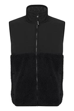 11 Project PRPietto Teddy Vest Herren Weste Fleece Outdoor Weste Teddyweste mit abgesetzten Brustbereich Stehkragen gefüttert Regular fit, Größe:M, Farbe:Black (194007) von 11 Project