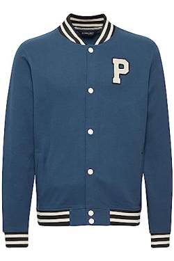 11 Project PRValen Herren Übergangsjacke Herrenjacke Jacke Collegejacke Sweatjacke Rippbündchen Brust-Emblem Regular Fit, Größe:S, Farbe:Dress Blues (194024) von 11 Project