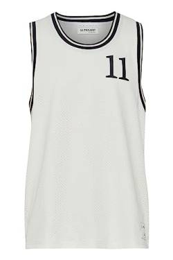 11 Project PRZayden Herren Tank Top mit Print Basketball Trikot Hochwertige Mesh-Qualität mit Patch, Größe:3XL, Farbe:Egret (110103) von 11 Project