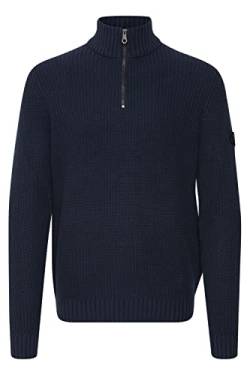 11 Project Xanthos Herren Strickpullover Troyer Grobstrick Pullover mit Stehkragen aus 100% Baumwolle, Größe:L, Farbe:Insignia Blue (194010) von 11 Project