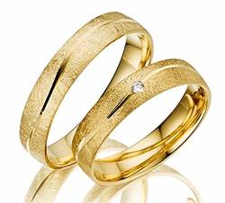 123traumringe 2x Trauringe/Eheringe Gelbgold 333 in Juwelier-Qualität (Brillant/Diamant/Gravur/Ringmaßband/Etui) von 123traumringe