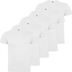 Pack 5 | T-Shirt Baumwolle Herren | Basic T-Shirt | Herren Premium | Kurzarm, 13MW-C1, Weiß, 13MW-C1 56 von 13MW