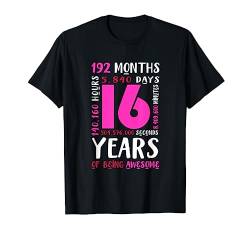 16. Geburtstag Hemd Tochter Nichte Geschenk 16 Jahre Mädchen T-Shirt von 16. Geburtstag Jungen Mädchen Alter 16 Geschenke