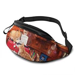 Brusttasche Fensterkatzen, Sport Gürteltasche Mode Gurttasche Stylisch Gürteltasche Für Hundetraining Aktivitäten Wandern 14X35Cm von 177