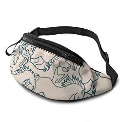 Brusttasche Pferd Im Galopp, Sport Hüfttasche Mit Reißverschluss Sporttasche Multifunktionale Schultertaschen Für Wandern Geschenke Spazieren 14X35Cm von 177