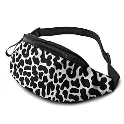 Damen Bauchtasche Kuhmuster, Bauchtasche Multifunktionale Taillentasche Atmungsaktiv Umhängetaschen Für Herren Sport Damen 14X35Cm von 177