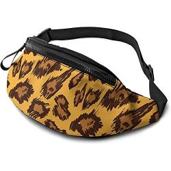 Gürteltasche Leopardenmuster, Taillentasche Verstellbarer Schultertaschen Multifunktionale Damen Brustbeutel Für Wandern Reisen Radfahren 14X35Cm von 177