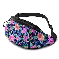 Gürteltasche Tropische Hibiskusblüten, Lauftasche Verstellbarer Sport Gürteltasche Mode Sporttasche Für Wandern Geschenke Herren 14X35Cm von 177