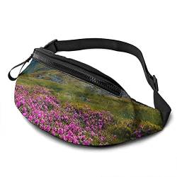 Gurttasche Bergblumensonnenuntergang, Damen Brustbeutel Multifunktionale Sporttasche Mode Hüfttaschen Für Geschenke Spazieren Herren 14X35Cm von 177