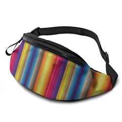 Sport Hüfttasche Buntes Gestricktes Mexikanisches Muster, Lauftasche Multifunktionale Gürteltasche Atmungsaktiv Hüfttaschen Für Wandern Sport Fitness 14X35Cm von 177