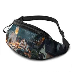 Waist Fanny Pack Hallstatt Österreich, Gürteltasche Große Kapazität Bauchtasche Mode Hüfttaschen Für Damen Running Aktivitäten 14X35Cm von 177