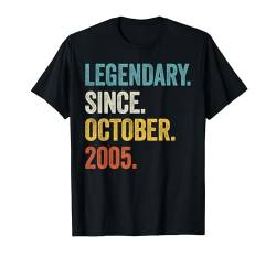 18. Geburtstag 18 Jahre Legendary Since October 2005 T-Shirt von 18. Geburtstag Geschenke Männer und Frauen