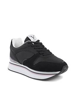 19V69 ITALIA Damen Womens Sneaker SNK 003W Black Oxford-Schuh, Nero, 35 EU von 19V69 ITALIA