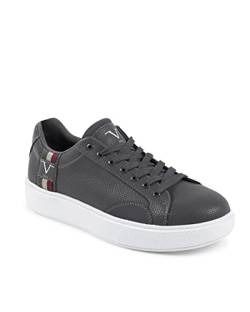 19V69 ITALIA Herren Sneaker Grey SNK 001 M Med.Grey Oxford-Schuh, Grigio, 41 EU von 19V69 ITALIA