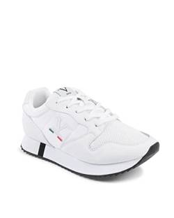 19V69 ITALIA Herren Sneaker SNK 003 M White Oxford-Schuh, Weiß, 42 EU von 19V69 ITALIA