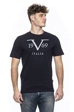 19V69 ITALIA Rayan, T-Shirt Herren, Blau, L von 19V69 ITALIA