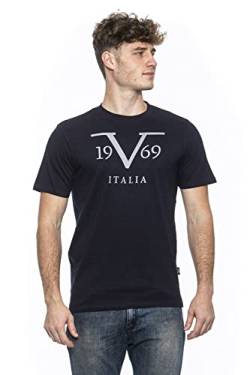 19V69 ITALIA Rayan, T-Shirt Herren, Blau, XL von 19V69 ITALIA