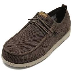 1TAZERO Extra breite Schuhe für Herren – breite Breite 4E (5E) Slip-on Diabetiker Max Schuhe mit Fußgewölbeunterstützung Plantarfasziitis Loafers Casual für geschwollene Füße, Khaki, 14 XX-Wide von 1TAZERO