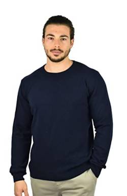 1st American Made in Italy Winter längarmige Pullover aus 100% reinen Kaschmir Rundausschnitt Herren Slim Fit - winterliche Herren 100% Cashmere von 1st American