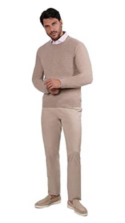 1st American Made in Italy Winter längarmige Pullover aus 100% reinen Kaschmir Rundausschnitt Herren Slim Fit - winterliche Herren 100% Cashmere von 1st American