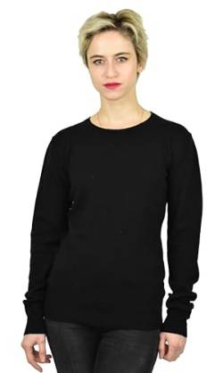 1stAmerican Damen Rundhalsausschnitt Pullover aus 100% reines Kaschmir mit perforierter Verarbeitung Made in Italy - Feinheit 12 von 1stAmerican