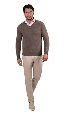 1stAmerican Made in Italy Winter längarmige Pullover aus 100% reinen Kaschmir V-Ausschnitt Herren Slim Fit - winterliche Herren 100% Cashmere von 1stAmerican